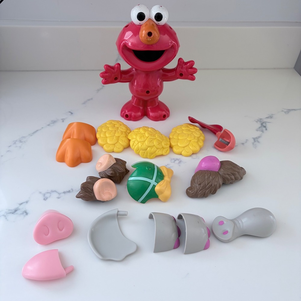 Mattel Sesame Street Elmo Silly Mix Up Interactive Toy Set 2003 works tested